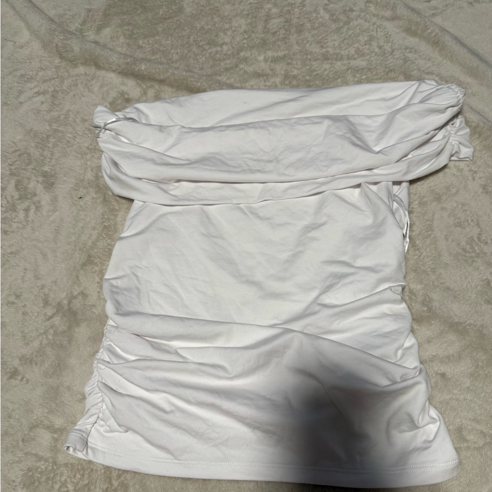Abercrombie & Fitch White Strapless Top